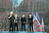The leaders of The Alliance of Patriots of Georgia at the protest. Photo: the alliance facebook page.